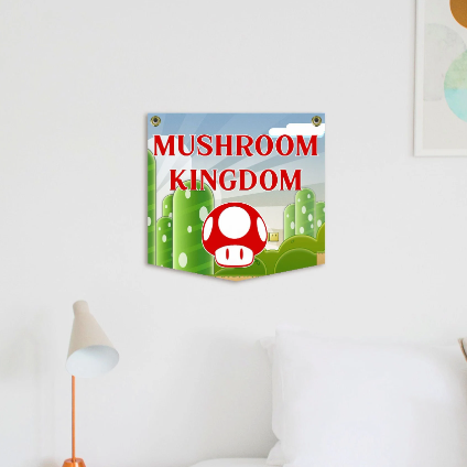 Mushroom Kingdom Vinyl Banner - Super Mario Brothers