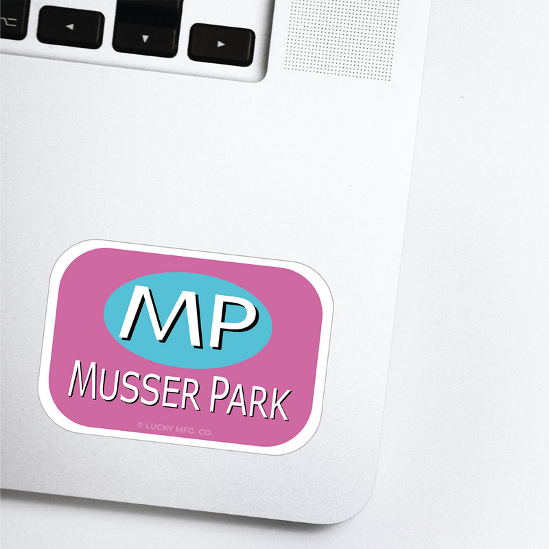 Musser Park Lanc Neighborhoods Retro TV Logo Vinyl Sticker