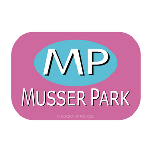 Musser Park Lanc Neighborhoods Retro TV Logo Vinyl Sticker