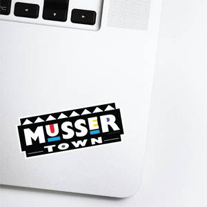 Musser Town Lanc Neighborhoods Retro TV Logo Vinyl Sticker