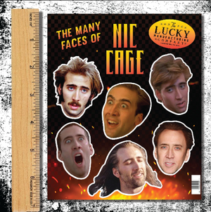 The Faces of NIC CAGE Vinyl Sticker Sheet