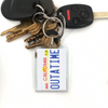 OUTATIME Back to the Future License Plastic Keychain