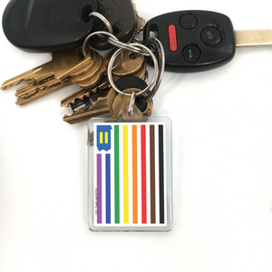 Pennsylvania Pride Equality Plastic Keychain