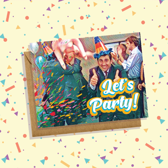 Let's Party! The Office (US) Card Michael Scott Happy Birthday Graduation Congratulations Celebration Funny NBC