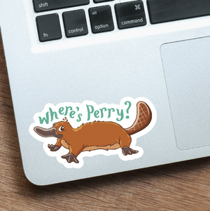 "Where's Perry?" Platypus Vinyl Sticker