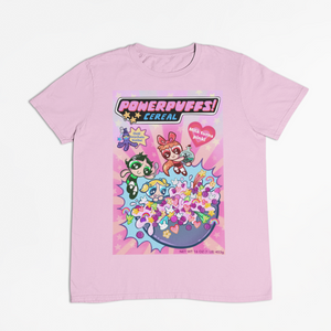Powerpuff Girls "Powerpuffs!" Cereal Box Spoof T-Shirt
