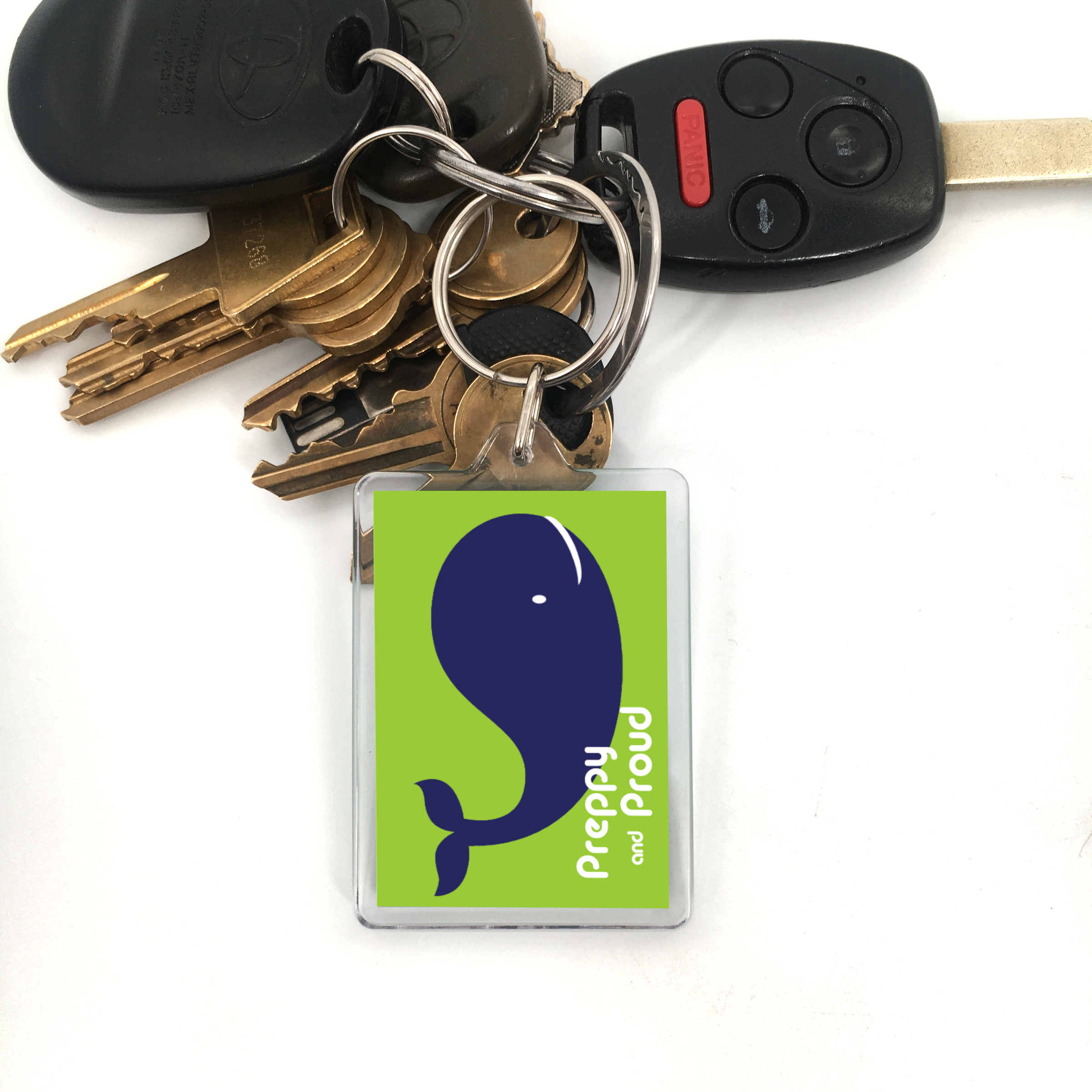Custom Preppy Plastic Keychain (Personalized)