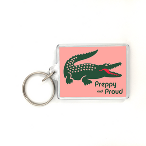 Preppy And Proud Plastic Keychain