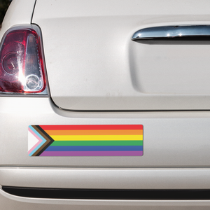 Progress Pride Flag Vinyl Bumper Sticker