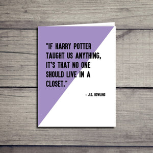 J.K. Rowling LGBT Inspirational Quote Card