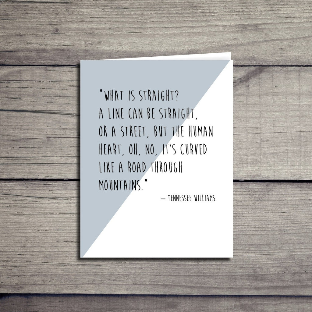Tennessee Williams Inspirational Equality Love Quote Card