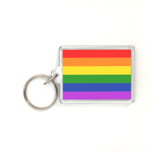 LGBT Pride Flag Plastic Keychain