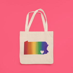 Pennsylvania Rainbow Pride Tote Bag
