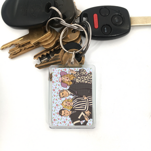 Rose Family Portrait Schitt's Creek Plastic Keychain