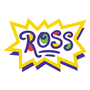 Ross Lanc Neighborhoods Retro TV Logo Vinyl Sticker