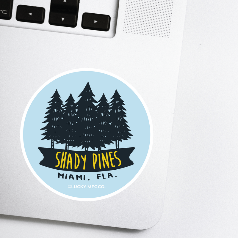 Shady Pines Logo Golden Girls Vinyl Sticker