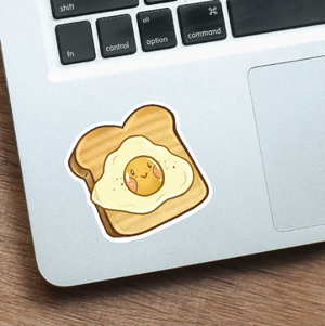 Cute Dippy Egg on Toast Vinyl Sticker