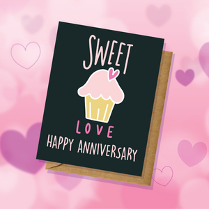 Sweet Love Cupcake Anniversary Card