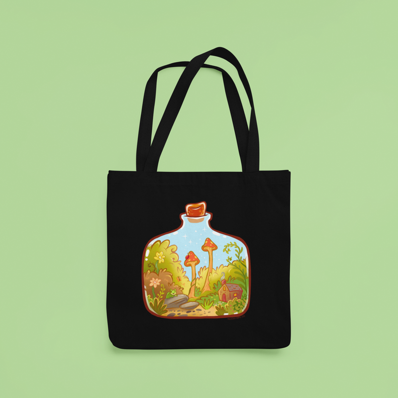 Terrarium w/ Tiny Frog Tote Bag