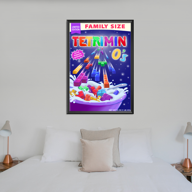 Tetris Cereal 20 x 28 Gaming Poster