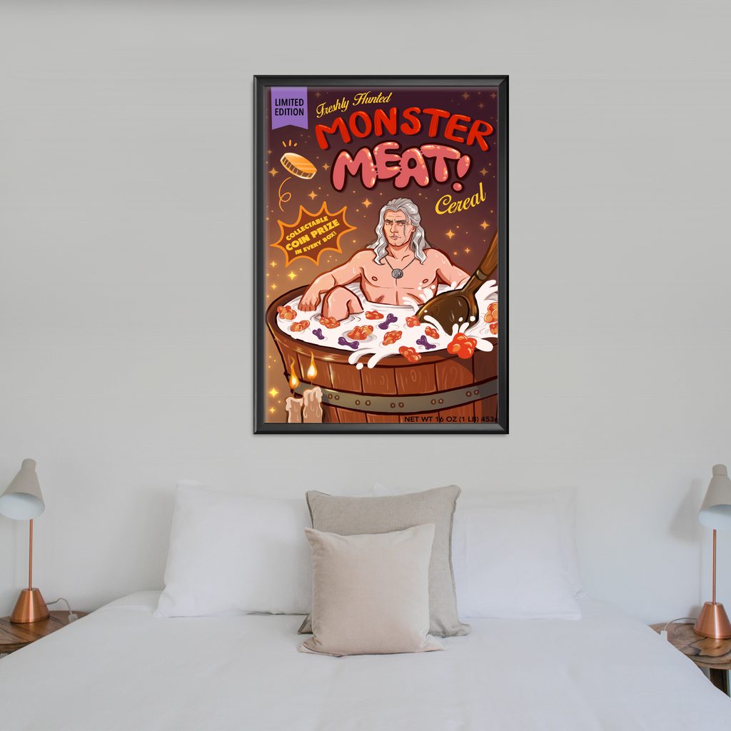The Witcher Cereal 20 x 28 Gaming Poster