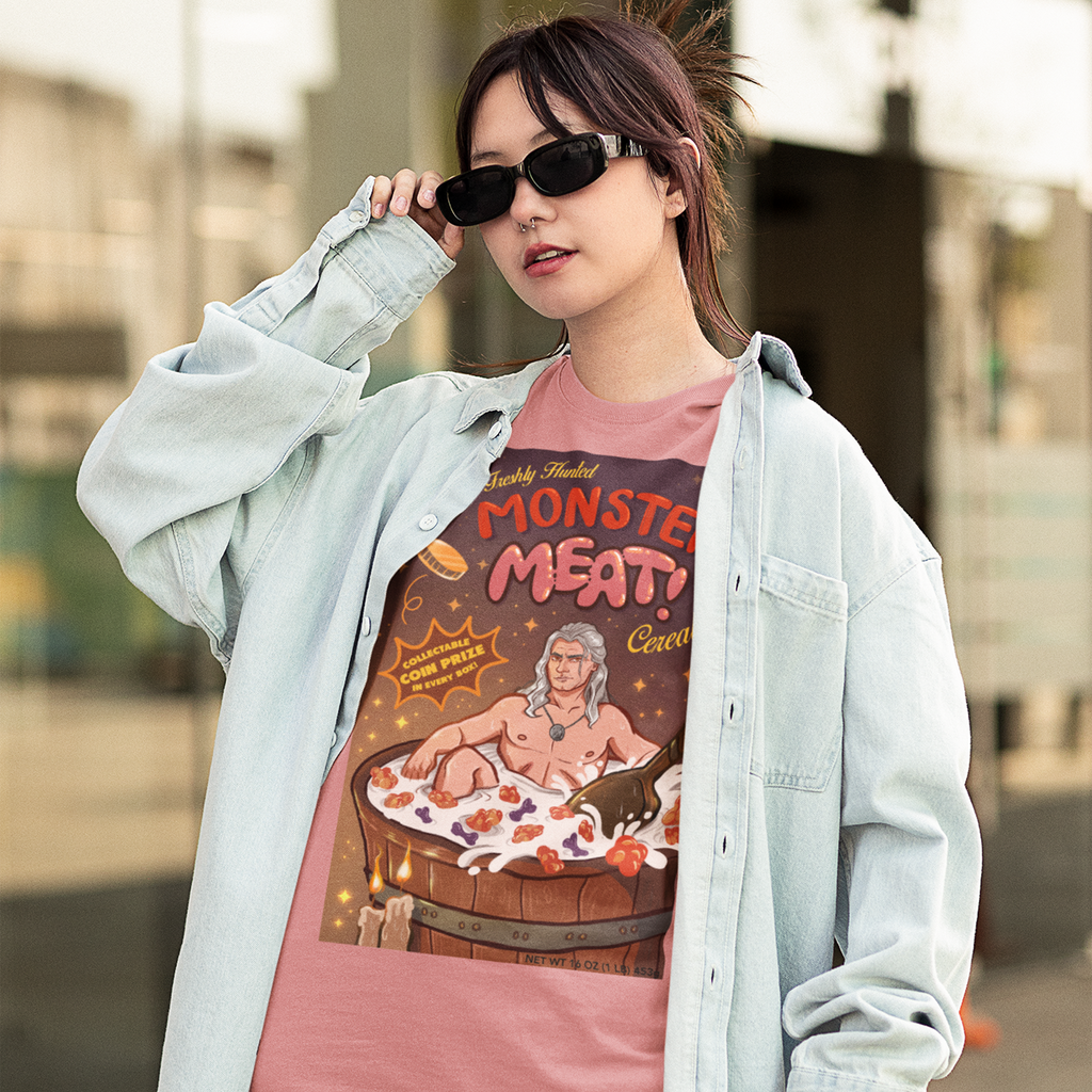 Witcher "Monster Meat" Cereal Box Spoof T-Shirt