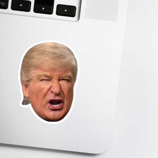 Alec Baldwin as Trump Celebrity Head Vinyl Sticker - SNL