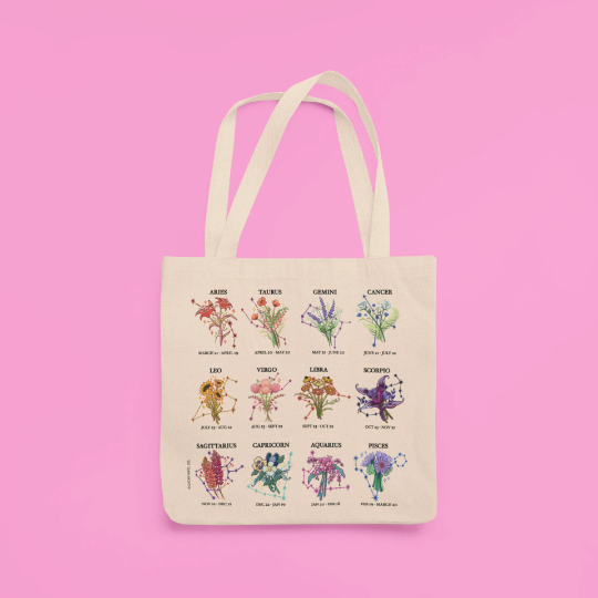 Astrological Zodiac Signs Tote Bag