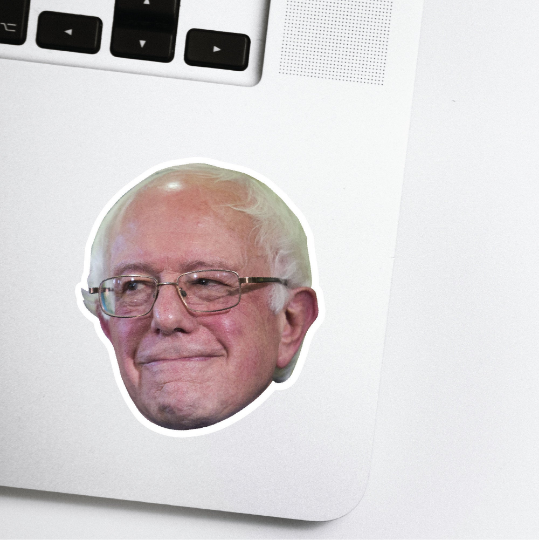 Bernie Sanders Celebrity Head Vinyl Sticker