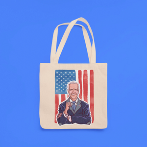 Joe Biden Illustrated Portrait Tote Bag