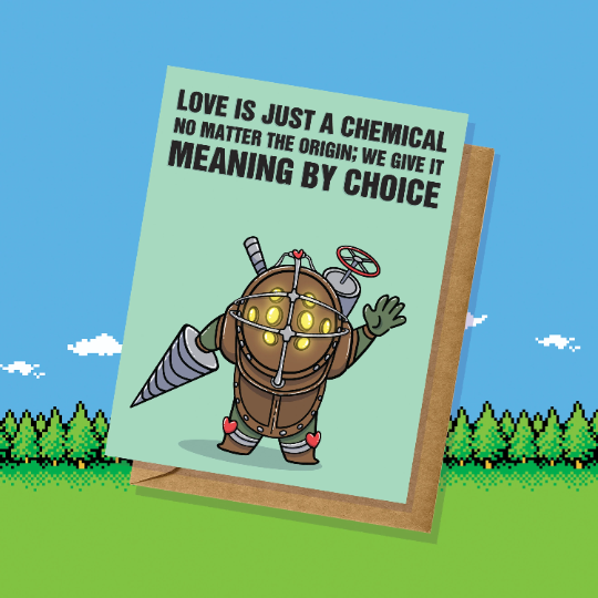 Bioshock - Big Daddy Gamer Greeting Card