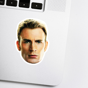 Chris Evans Celebrity Head Vinyl Sticker - Captain America