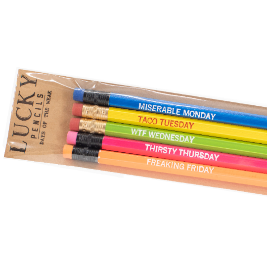 Pencils for Days of the Week, Funny Pencils