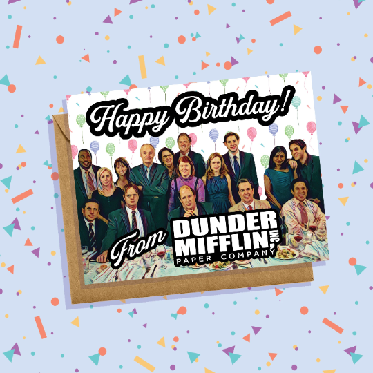 The Office (US) Birthday Card Happy Birthday From Dunder Mifflin Paper Company Michael Scott Funny NBC Coworkers Streaming
