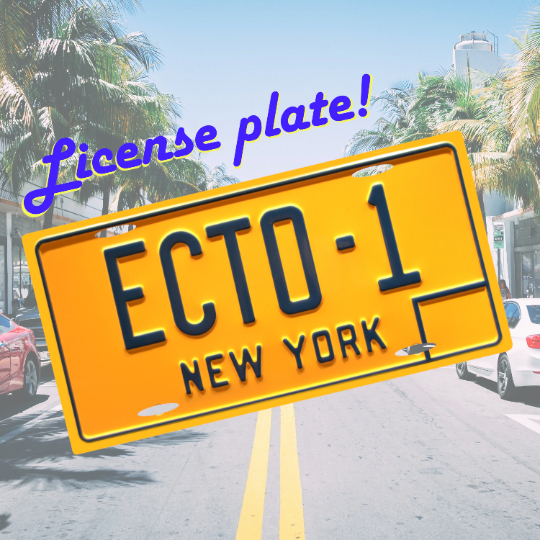 ECTO-1 License Plate