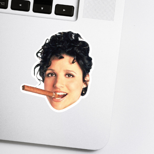 Elaine Benes Celebrity Head Vinyl Sticker - Seinfeld