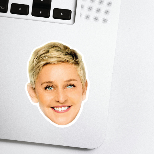 Ellen Degeneres Celebrity Head Vinyl Sticker