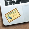 Flat Earth Society Membership Card Vinyl Sticker