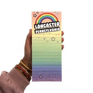 Lancaster Pennsylvania Rainbow Magnetic Notepad