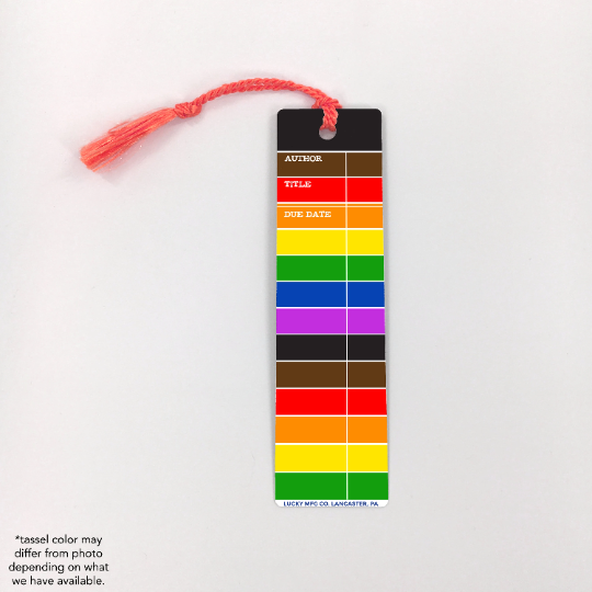 Pride Flag Library Card Bookmark