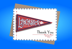 Lancaster Pennsylvania Pennant Sticker Thank you Card || Greeting Card || Amish Country || Made in USA