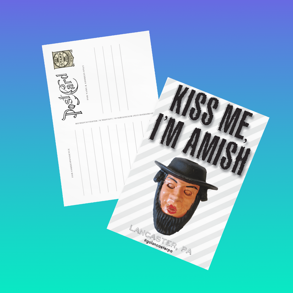 "Kiss Me I'm Amish" Postcard
