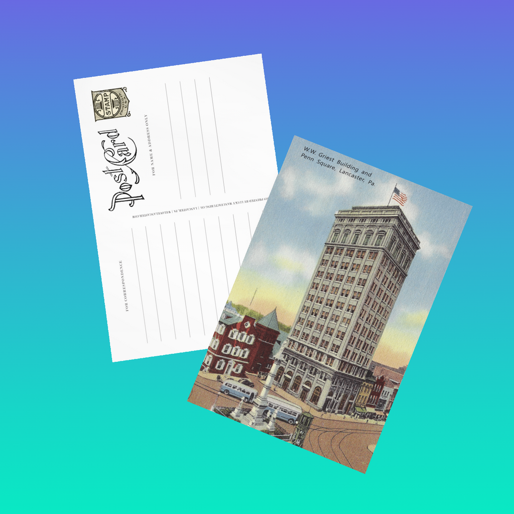 Lancaster, PA Griest Building Illustrated Postcard
