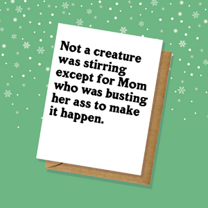 All Thanks to Mom Christmas/Holiday Card