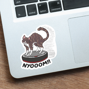 Roomba Kitty Vinyl Sticker