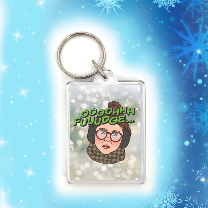 "Oh Fudge..." A Christmas Story Movie Quote Holiday Key-Chain