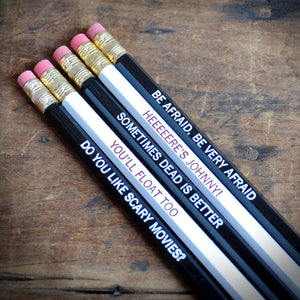 Horror Flick Quotes Pencil Pack - Set of 5