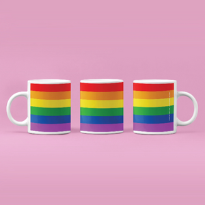 Rainbow Stripes Mug Pride Flag Coffee Tea LGBTQ+