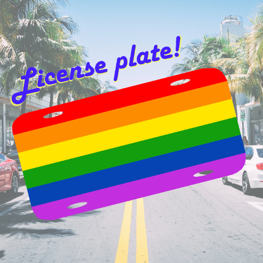 Pride Flag License Plate