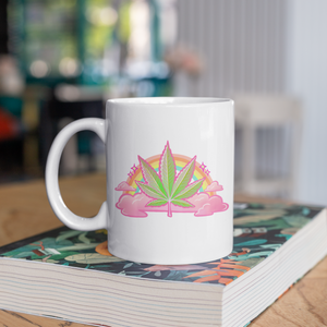 Rainbow Pot Leaf Mug